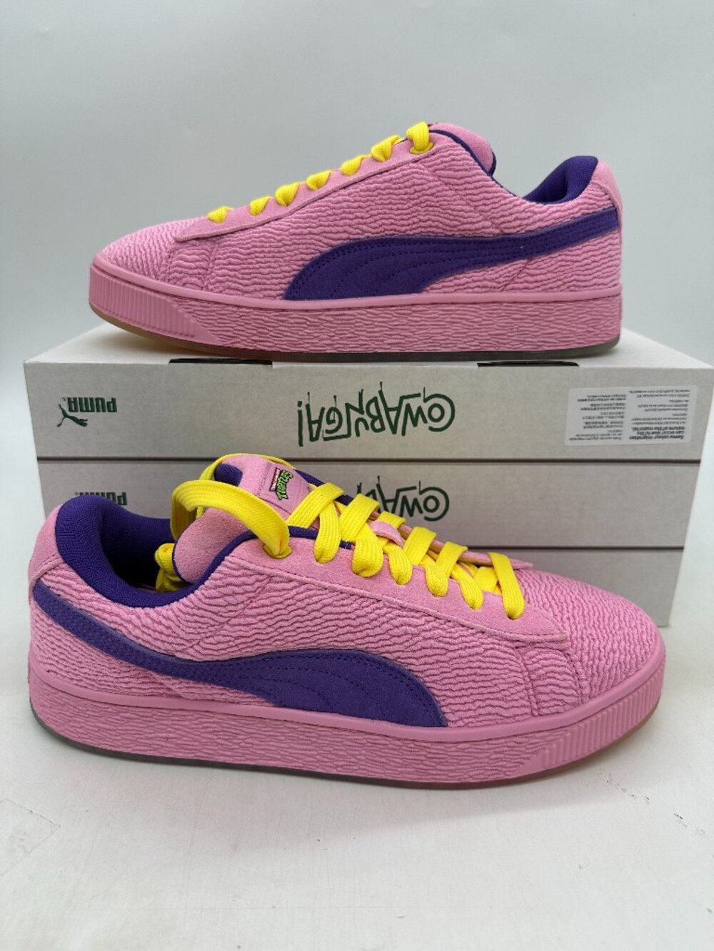 Puma Suede XL 2 TMNT Women's size 5.5 Youth 4 Pink Purple Krang Shoes 401305 01